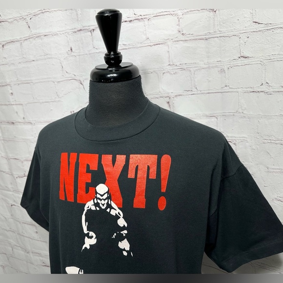 VTG 90's Rare USA Wrestling NEXT! Graphic Single Stitch 50/50 T Shirt Size XL - Picture 7 of 8